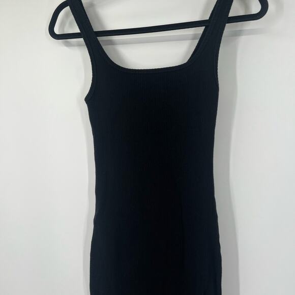 Wilfred Aritzia Black Ribbed Midi Dress - Picture 2 of 6